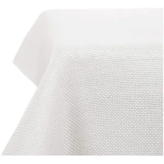 luxuskollektion Tischdecke Abwaschbar Leinenoptik 150 x 150 cm Grau/Weiß