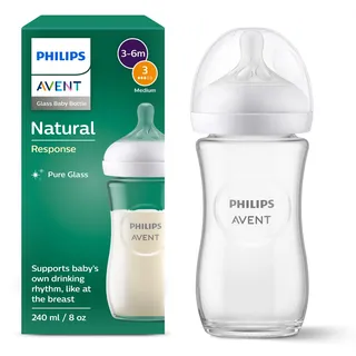 Philips Avent Natural Response Babyflasche aus Glas