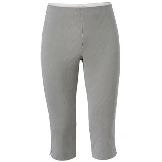Tchibo - Gestreifte Stretchhose in 3/4-Länge - Damen - Gr. XL - schwarz/gestreift
