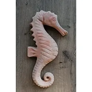 Seepferd 47cm a. Terracotta Garten Deko Meerestier Wasser Teich Zoo Seepferdchen