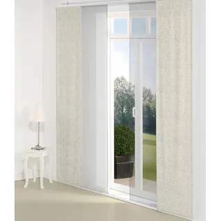 Schiebegardine WIRTH "Gospic" Gr. 1, braun, B:60cm H:145cm, Jacquard, Baumwolle, Polyester, Gardinen