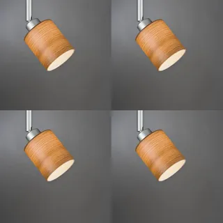 4 x Paulmann Lampenschirm Öffnung ca. 3,3 cm Zyli Braun Rund Glas Ersatzglas, Schirm, Ersatzschirm