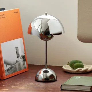 Tischleuchte &Tradition, Flowerpot VP9, dimmbar, Metallisch, für Wohnzimmer, Kunststoff, Design - 29.5