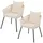 58 x 58 x 78 cm Beige 2 St.