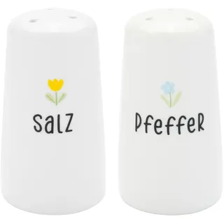 Sheepworld Salz- und Pfefferstreuer mit Motiv "Piep" | Porzellan, Höhe 8 cm, Durchmesser 4,5 cm, verpackt in Geschenk-Banderole | Geschenk Ostern, Osternest, Osterdeko | 70264