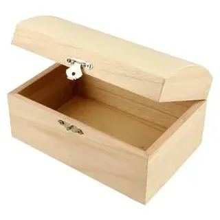Creativ Company Schatztruhe aus Holz, braun, 16,5 x 11 x 8,55 cm