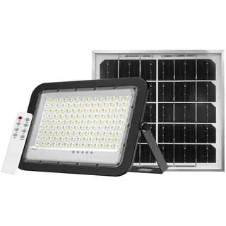enovalite Außenstrahler LED 6 W Solar mit Akku 800 lm IP65 schwarz