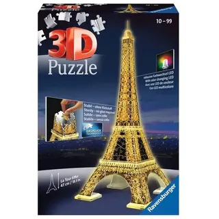RAVENSBURGER 12579 3D-Puzzle Eiffelturm bei Nacht
