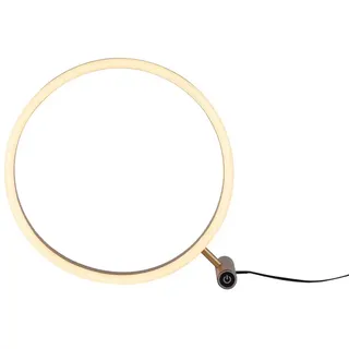 Tischlampe Tischleuchte Nachttischlampe Touchdimmer Ring Design messing D 28 cm
