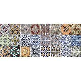 CREARREDA Küchenteppich, rutschfest und waschbar, wasserdicht, leicht zu reinigen, Vinyl, Küchenläufer, 100% Made in Italy, Teppich für Boden, dekorativer Vinyl-Bodenbelag, langlebig und