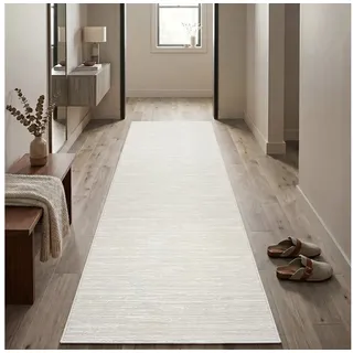 Sehrazat Teppich LIMA, auch als Läufer, rechteckig, Höhe: 10 mm, Kurzflor, Linienstruktur, leichter Glanz, Wohnzimmer beige 80 cm x 150 cm x 10 mm