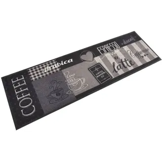 vidaXL Küchenteppich 60 x 180 cm Schwarz