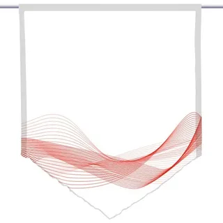 gardinen-for-life Scheibengardine Stream Horizon rot, Spitze Gardine, modern 60 cm x 125 cm
