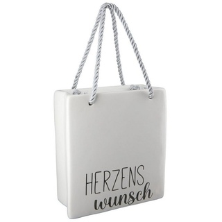 GILDE Spardose Spardose Herzenswunsch 5x8x9cm weiß