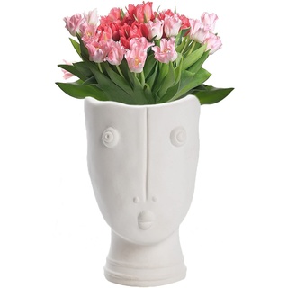 Vase Porzellan,Kopf Gesicht Vase,Körper Vase,Keramik Vasen,lustige Vase,Keramik Blumenvasen,Vasen Weiß,Keramik Vase für Blumen Deko Modern,Vasen für Wohnzimmer Boho Deko