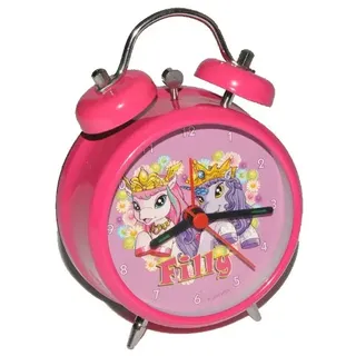 alles-meine.de GmbH Kinderwecker Filly Einhorn Magic - für Kinder Wecker rosa Pferd Metall Alarm Mädchen Kinderwecker Metallwecker Einhörner