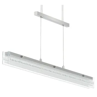 1Fl. Zug-Pendelleuchte Hängeleuchte Hängelampe 20 W 1600 lm Chrom 87,5 cm
