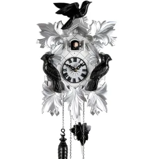 Eble Kuckucksuhr Kuckuckuhr Echtholz NEU batteriebetriebenes Quartzwerk Kuckuckruf Modern Style 35cm- 22309