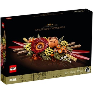 LEGO® Spielbausteine 10314 Icons, (Set, 812 St., Trockenblumengesteck Bauset für Erwachsene), Basteln Deko Wohnzimmer bunt
