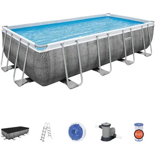 BESTWAY Power Steel Frame Pool Set 549 x 274 x 122 cm inkl. Filterpumpe