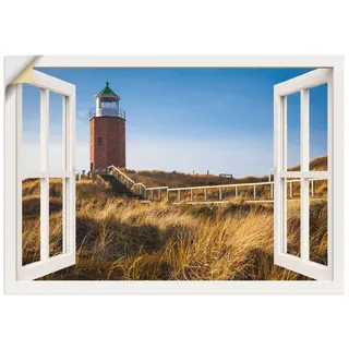 ARTland Wanddeko Wandtattoo selbstklebende Vinylfolie Strand Meer Leuchtturm Küste Sonnenuntergang Meerblick Maritim S8QZ