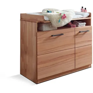 Wickelkommode Kommode f. BABYZIMMER Kinderzimmer KIMA Massivholz Kernbuche geölt