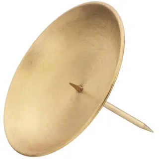 Kranzteller 4 Kerzenstecker, Gold matt 10 cm, mit abschraubbaren Dorn
