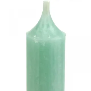 Florists Products Spitzkerze Elegante kurze Stabkerzen für stilvolle Tischdekorationen und, 6 Stück grün