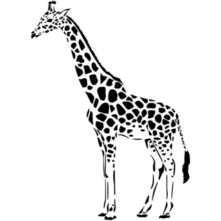Wandtattoo für Kinderzimmer, Tier-Giraffe, Wandaufkleber, Safari, Kinderzimmerdeko, entfernbar, Vinyl, Kunst, Cartoon, klein – 42x57cm