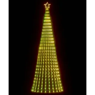 Festnight Led Weihnachtsbaum Aussen 247 cm 475 LEDs Tannenbaum Outdoor Beleuchteter Weihnachtsbaum Kegelform Weihnachtsdeko Außen Metall Weihnachtsbaum Lichterpyramide Groß Lichterbaum