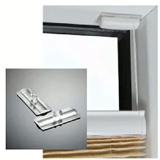 stick & fix Klebeplatten für Cosiflor Plissee Faltstores verspannt zur Klebe Montage im Fensterfalz ohne Bohren und Werkzeug, 4 Klebeplatten für 1 Plissee VS 2 verspannt inklusive Reinigungstuch