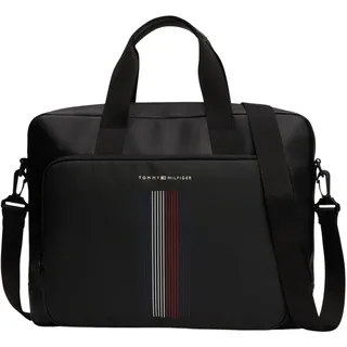 Tommy Hilfiger Men TH FOUNDATION COMPUTER BAG, Black, One Size