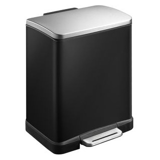 EKO Mülleimer E-Cube, VB 926819, matt schwarz, aus Metall, 10 und 9 Liter