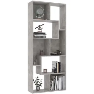 vidaXL Bücherregal 67 x 24 x 161 cm Betongrau