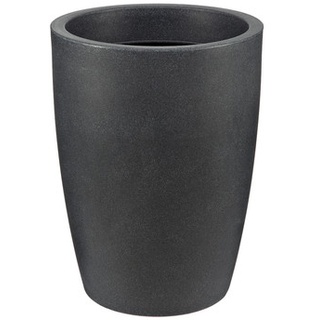 Kunststoff-Vase Verona, rund, schwarz-granit