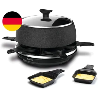 Tefal Raclette & Fondue Cheese'N Co, Elektrischer Raclette-Grill + Fondue-Gerät,