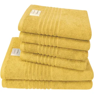Handtuch Set DYCKHOFF Handtücher (Packung) Gr. (6 St.), gelb (amber) Handtuch-Sets