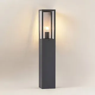 LINDBY Wegeleuchte Aluminium 14 cm x 80 cm inkl. E27 LED schwarz