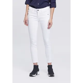 7/8-Jeans ARIZONA "mit Keileinsätzen" Gr. 46, N-Gr, weiß (white) Damen Jeans Ankle 7/8 Low Waist