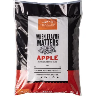 Traeger Grills Apple 100% Naturholzpellets für Smoker und Pelletgrills, BBQ, Backen, Braten und Grill, 8,2 kg Beutel