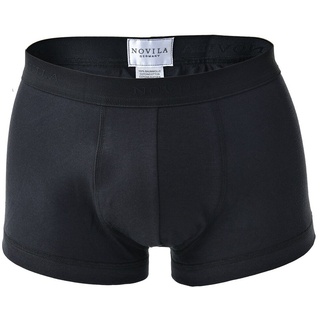 NOVILA Herren Sport-Pants - Natural Comfort, Feininterlock, Logo-Bund Schwarz S