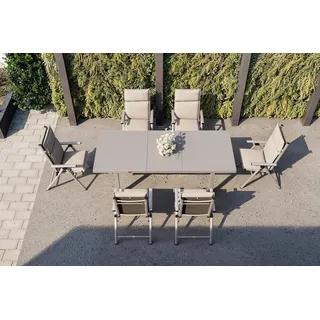 KETTLER Garten-Essgruppe BasicPlus Pro silberfarben