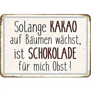 Blechwaren Fabrik Braunschweig GmbH Blechwaren Fabrik Braunschweig Kulthänger Solange Kakao auf Bäumen wächst, ist Schokolade für Mich Obst KH020
