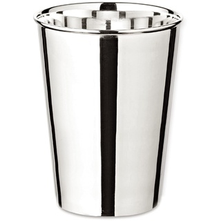 Brillibrum Design Trinkbecher versilbert Taufbecher mit Namen Metall Becher Silber Gourmet Tasse Trinkbecher Stiftebecher (Höhe: 10cm (Gravur bis 10 Zeichen))