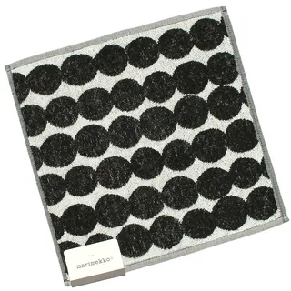 Marimekko Räsymatto Handtuch 30 x 30 cm weiß & schwarz