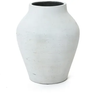 hometopia Bodenvase 34 cm Weiß