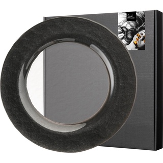 Eisch Teller KAYA BLACK, (1 St), Veredelung im Schiefer-Look, im Geschenkkarton, Ø 28 cm schwarz