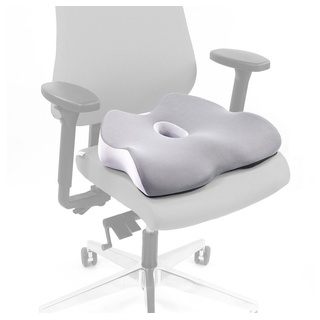 hjh OFFICE Sitzkissen Sitzkissen MEDISIT IV Stoff, Orthopädische Form, Stuhlkissen mit Memory-Effekt grau