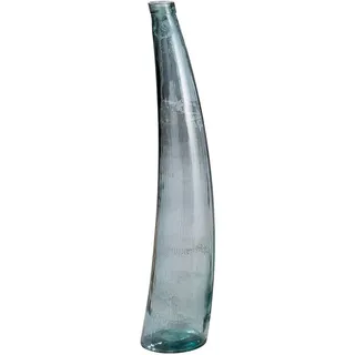 Gilde Vase Corno Petrol aus recyceltem Glas Europäische Herstellung H: 100 cm Ø 20 cm 39198