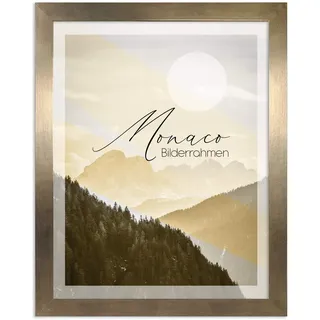 BIRAPA Monaco Bilderrahmen 20x20 cm Bronze - Bilderrahmen Metall Optik, Alu Gebürstet Rahmen, Posterrahmen, Wechselrahmen